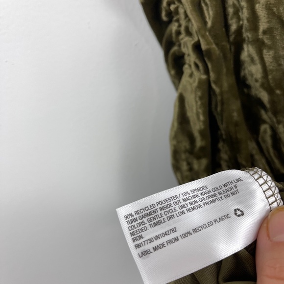 Wild Fable Crushed Velvet Green Mini Dress‎ NWT - Picture 9 of 9